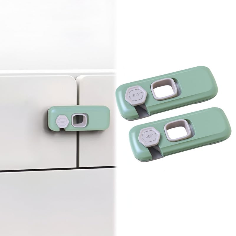 Furniture Safety Multifunction Accessories Lock for Baby (BuckleLock-Green)