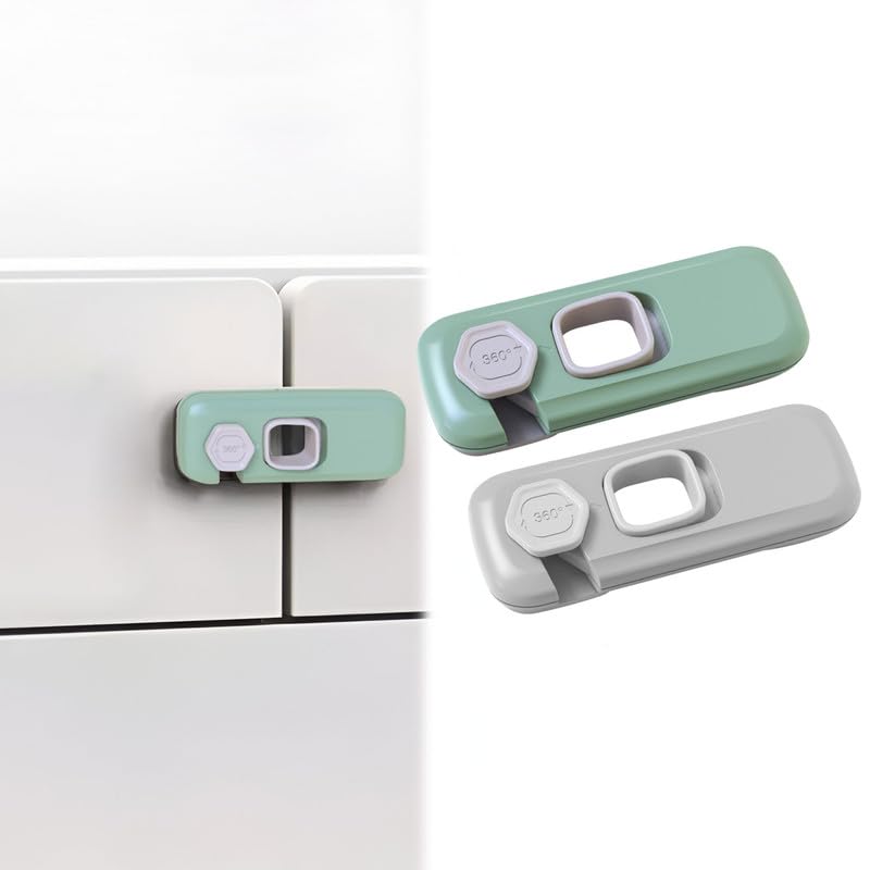 Furniture Safety Multifunction Accessories Lock for Baby (BuckleLock-Green)