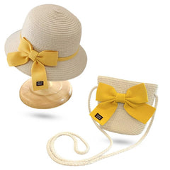 Adorable Hat and Purse Set for Baby Girls (Yellow)
