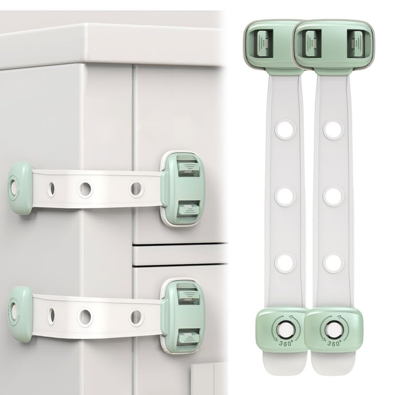 Furniture Safety Multifunction Accessories Lock for Baby (Adjustable-Green)