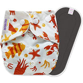 Reusable Baby Cloth Diaper with Adjustable Snap Buttons and Insert (Set of 1)