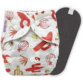 Reusable Baby Cloth Diaper with Adjustable Snap Buttons and Insert (Set of 1)