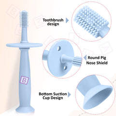 BPA Free Silicone Teething Toy for Baby (Blue)