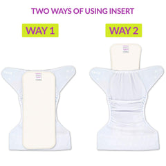 Bembika Cloth Diaper for Inserts, Natures Cloth Diaper Liner, Reusable Washable Cotton Diaper Nappy Inserts for Baby Cloth Diapers (Set of 5) (Bemboo Terry- 4 Layer)