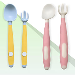 Baby Feeding Adjustable Bibs With BPA Free Baby Feeding Spoon (Pink Doodle)