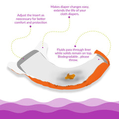 Bembika Bamboo Diaper Liners Disposable, Chlorine Free, Compostable, Dye Free, Cloth Diaper Insert Liner, 100 Sheets