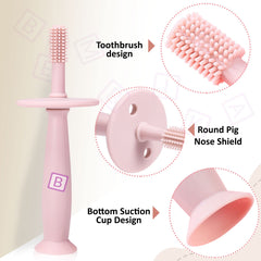 BPA Free Silicone Teething Toy for Baby (Pink)