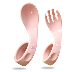 Baby Feeding Adjustable Bibs With BPA Free Baby Feeding Spoon (Green & Pink)