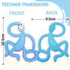 BPA Free Silicone Teething Toy for Baby (Blue)
