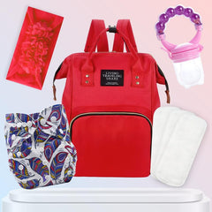 Baby Care Accessories Cloth Diaper, Inserts, Diaper Bag, Headbands, Nibbler (Set of 5)