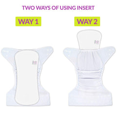 Bembika Cloth Daiper for Inserts Natures Cloth Diaper Liner, Wetfree Reusable Washable Cotton Diaper Nappy Inserts for Baby Cloth Diapers (Set of 5) (Polar Fleece-4 Layer)