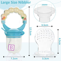 BPA Free Baby Feeding Fruit Nibbler for Baby (Ring Blue - Large)