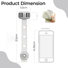 Furniture Safety Multifunction Accessories Lock for Baby (Adjustable-Grey)