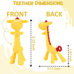 BPA Free Silicone Teething Toy for Baby (Yellow)