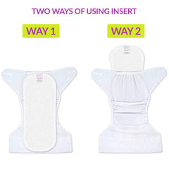 Bembika Cloth Daiper for Inserts, Natures Cloth Diaper Liner, Reusable Washable Cotton Diaper Nappy Inserts for Baby Cloth Diapers (Set of 10) (Microfiber 3-Layer)