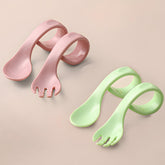 Baby Spoon and fork Set for Baby Feeding (Skyblue)