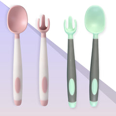 Baby Spoon and fork Set for Baby Feeding (Skyblue)