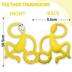BPA Free Silicone Teething Toy for Baby (Yellow)