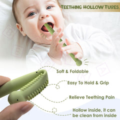 BPA Free Silicone Teething Toy for Baby (Green)