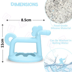 BPA Free Silicone Teething Toy for Baby (Blue)