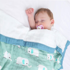 Baby Swaddle Blanket and Burp Cloth for Infants (Green)