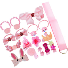 Set of 18 Hairclips Hairpins Headwear Accessories for Girls Best Birthday Gift (Pink)