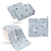 Baby Swaddle Blanket and Burp Cloth for Infants (Grey)