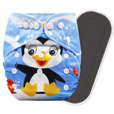 Reusable Baby Cloth Diaper with Adjustable Snap Buttons and Insert (Set of 1)