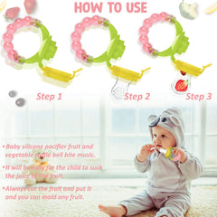 Baby Feeding Fruit Nibbler for Baby (Pink)