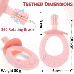 BPA Free Silicone Teething Toy for Baby (Pink)