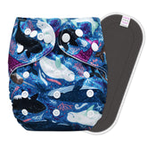 Reusable Baby Cloth Diaper with Adjustable Snap Buttons and Insert (Set of 1)