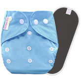 Reusable Baby Cloth Diaper with Adjustable Snap Buttons and Insert (Set of 1)