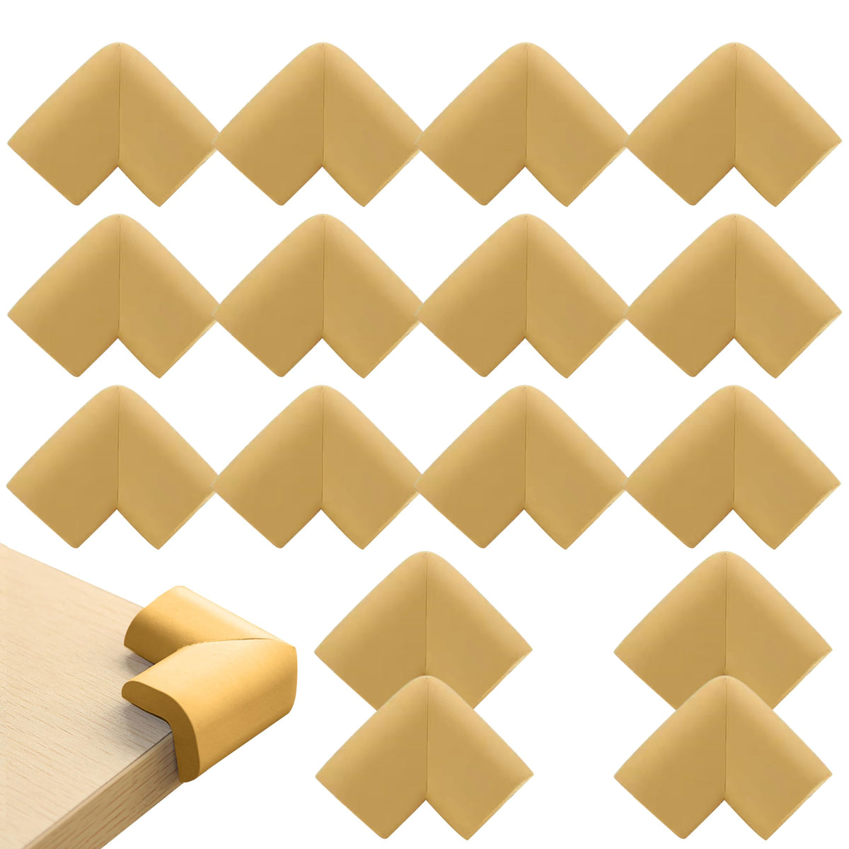 Baby Safety Corner Guards Furniture Edges (Foam L Shaped Yellow 12Pcs)