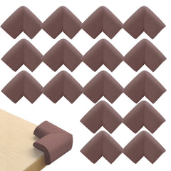 Baby Safety Corner Guards Furniture Edges (Foam L Shaped Brown 12Pcs)