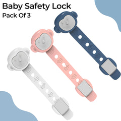 Furniture Safety Multifunction Accessories Lock for Baby (Monkey-Blue)