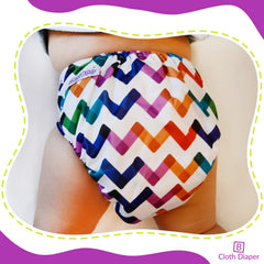 Reusable Baby Cloth Diaper with Adjustable Snap Buttons and Insert (Set of 1)
