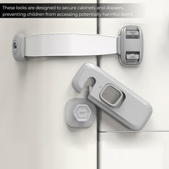 Furniture Safety Multifunction Accessories Lock for Baby (Grey)