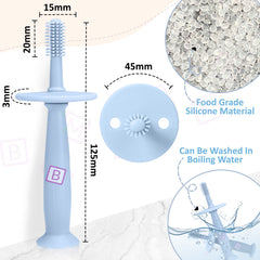 BPA Free Silicone Teething Toy for Baby (Blue)