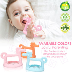 BPA Free Silicone Teething Toy for Baby (Pink)