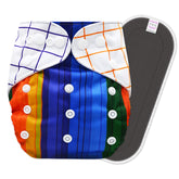 Reusable Baby Cloth Diaper with Adjustable Snap Buttons and Insert (Set of 1)