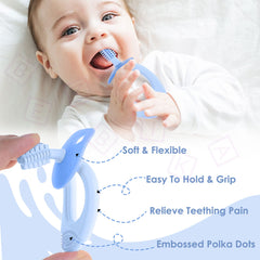 BPA Free Silicone Teething Toy for Baby (Blue)