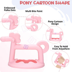 BPA Free Silicone Teething Toy for Baby (Pink)