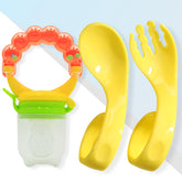 BPA Free Baby Feeding Spoon & Fruit Nibbler Set (Skyblue)