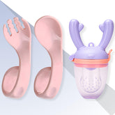 BPA Free Baby Feeding Spoon & Fruit Nibbler Set (Skyblue)