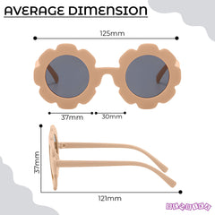 Kids Sunglasses Stylish and Compact Kids Eyewear for Summer (off White)