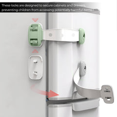 Furniture Safety Multifunction Accessories Lock for Baby (Adjustable-Green)