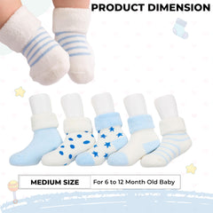 Baby Socks Soft and Anti-Slip Infant Socks (Pack of 5)