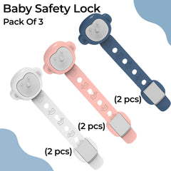 Furniture Safety Multifunction Accessories Lock for Baby (Monkey-Blue)