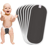 Bembika Cloth Diaper for Inserts Natures Cloth Diaper Liner, Wetfree Reusable Washable Cotton Diaper Nappy Inserts for Baby Cloth Diapers (Set of 7) (Bemboo Charcoal-5 Layer)
