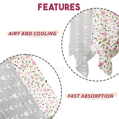 Bamboo Muslin Swaddle Wrap/Blanket for Baby 120X110 (White)